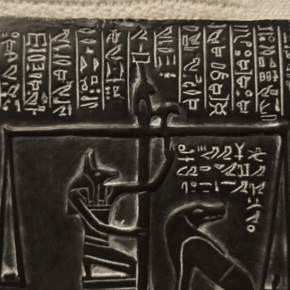 Black Stone Wall Décor - Egyptian Afterlife Weighing of the Heart. - Picture 3 of 6